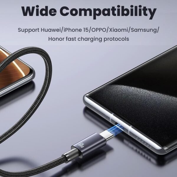Cable de Datos Aluminio Tipo C a Tipo C 60W 1.2M Carga Rápida USAMS - Imagen 3